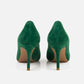 Luxury Kid Suede Leather Glass Decoration High Heel Pumps