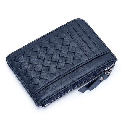 Woven Sheepskin Coin Purse Card Holder
