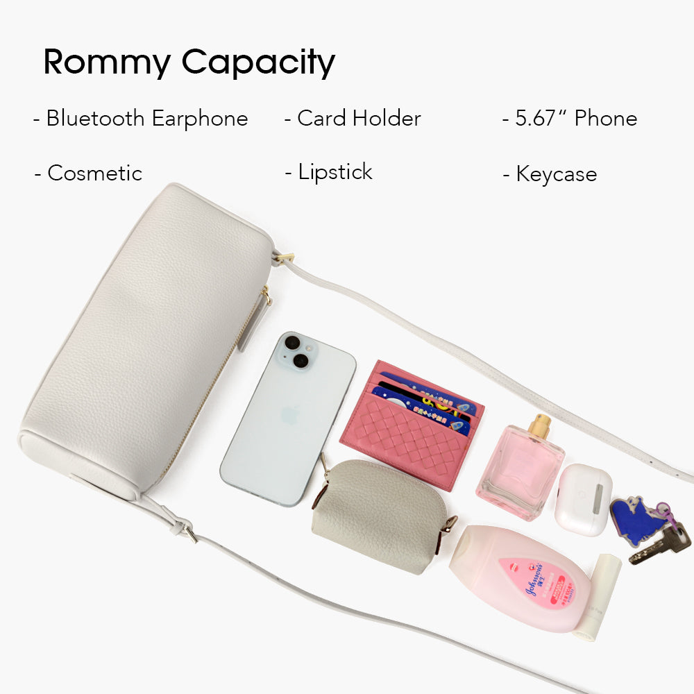 Women's genuine leather cylindrical shoulder bag, multifunctional use