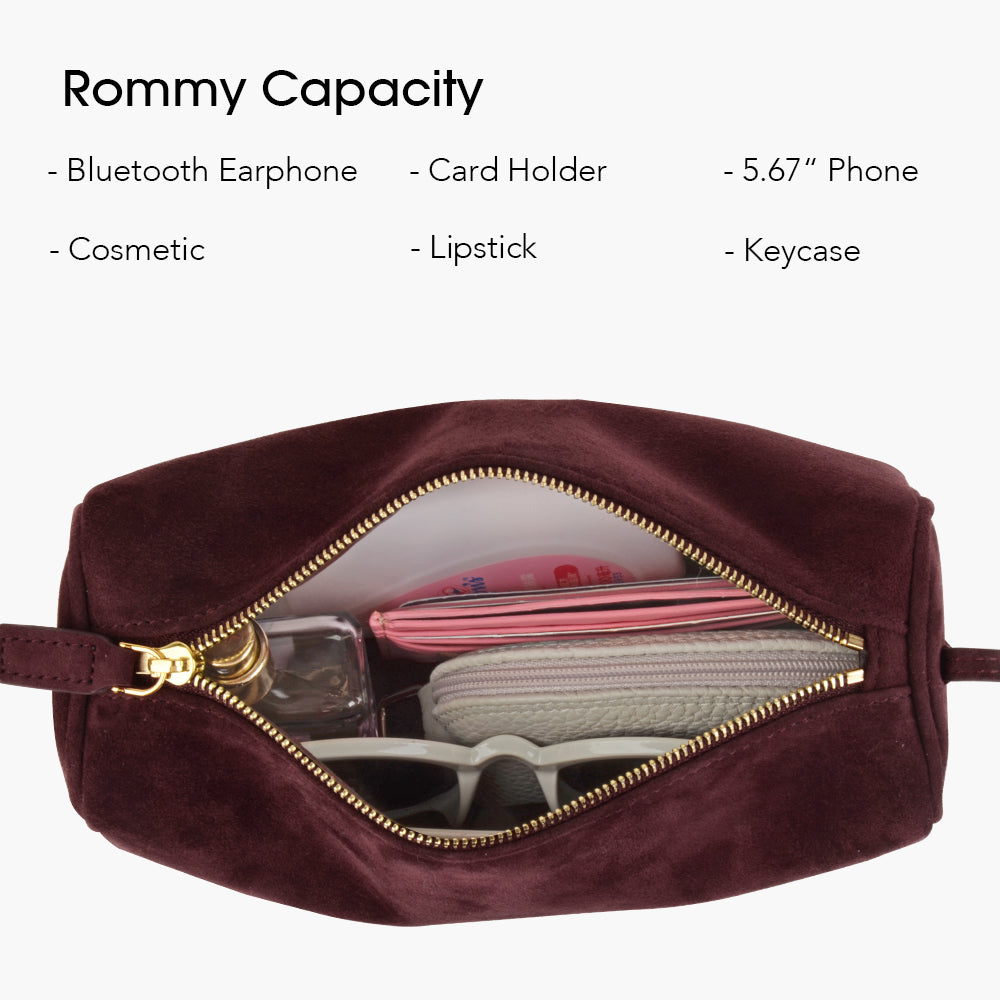 High-quality suede handbag, mini compact women's crossbody bag