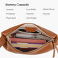 Brown leather tote and crossbody bag, suitable for commuting to work