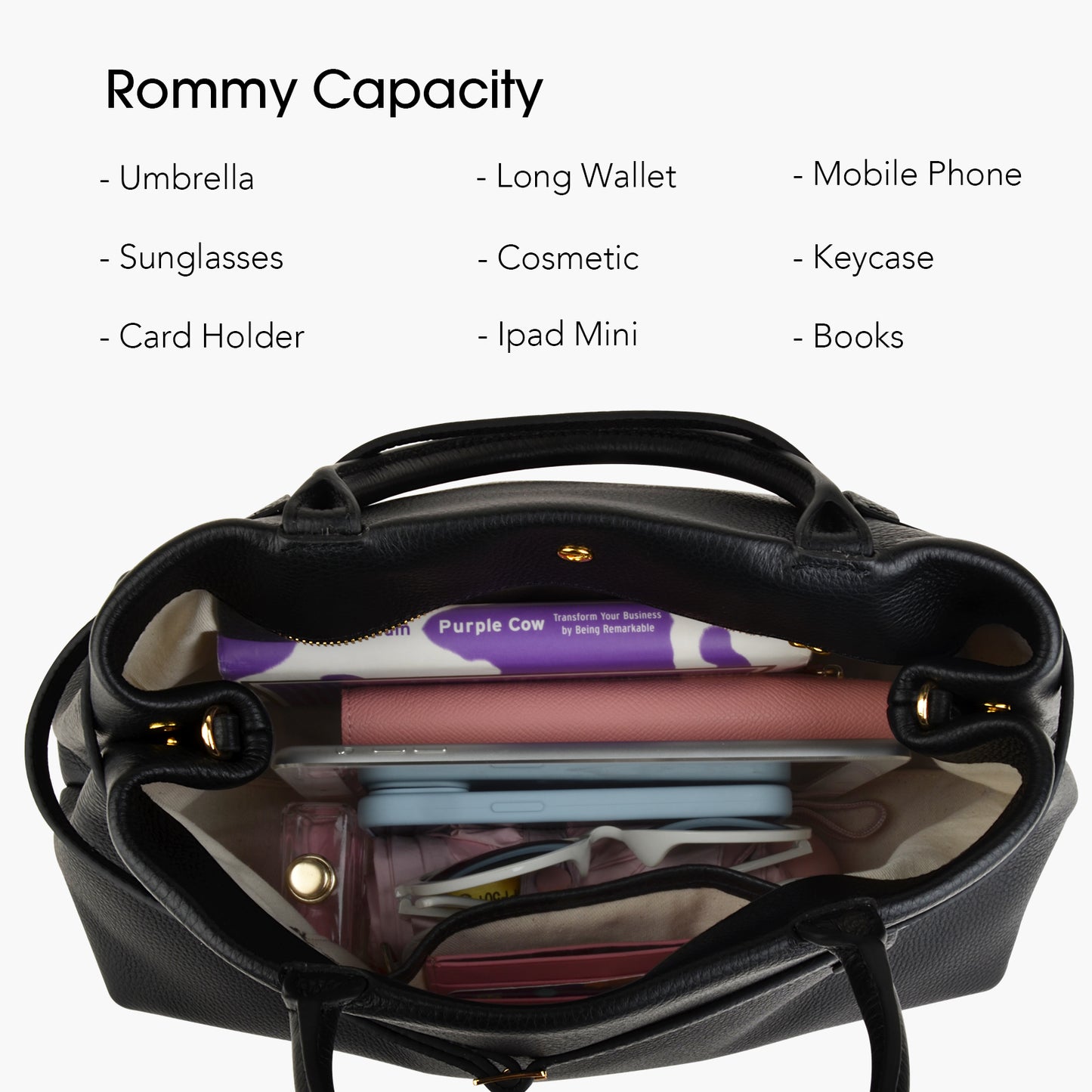 Large women's handheld work bag, high-quality cowhide large-capacity handbag