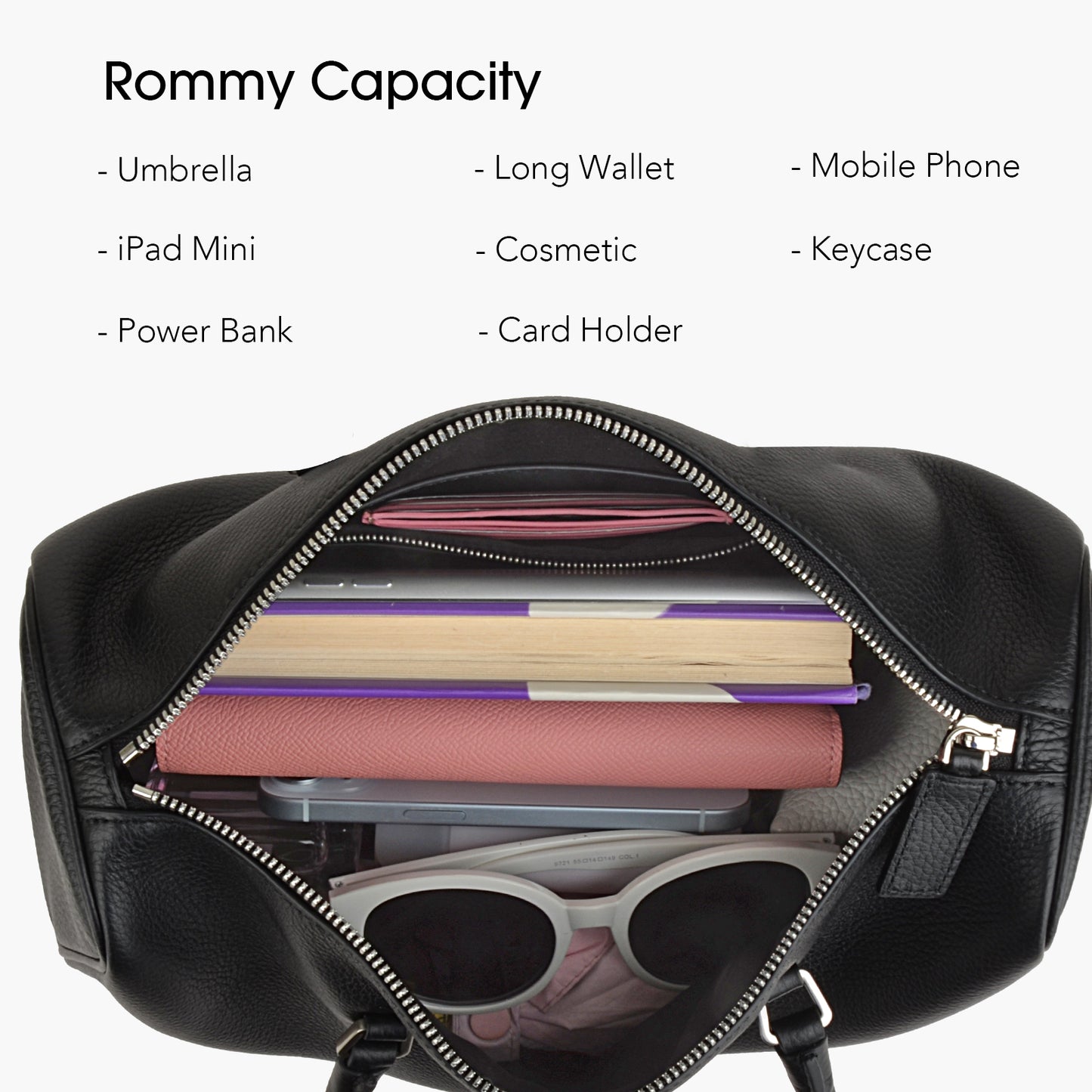Cylinder Boston Bag, Large Capacity