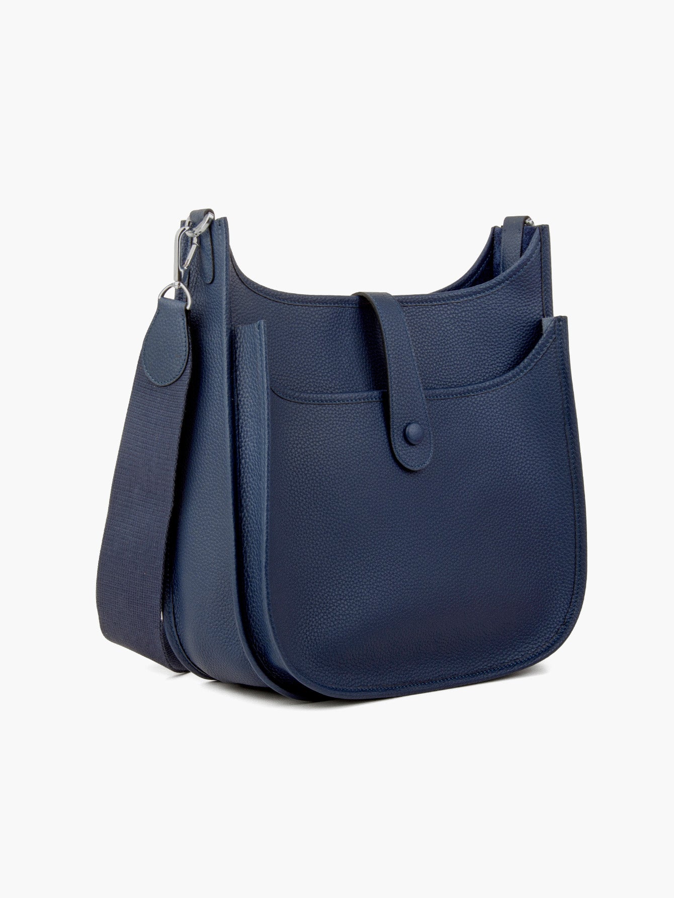 Navy Togo Calfskin Large Size Crossbody Bag