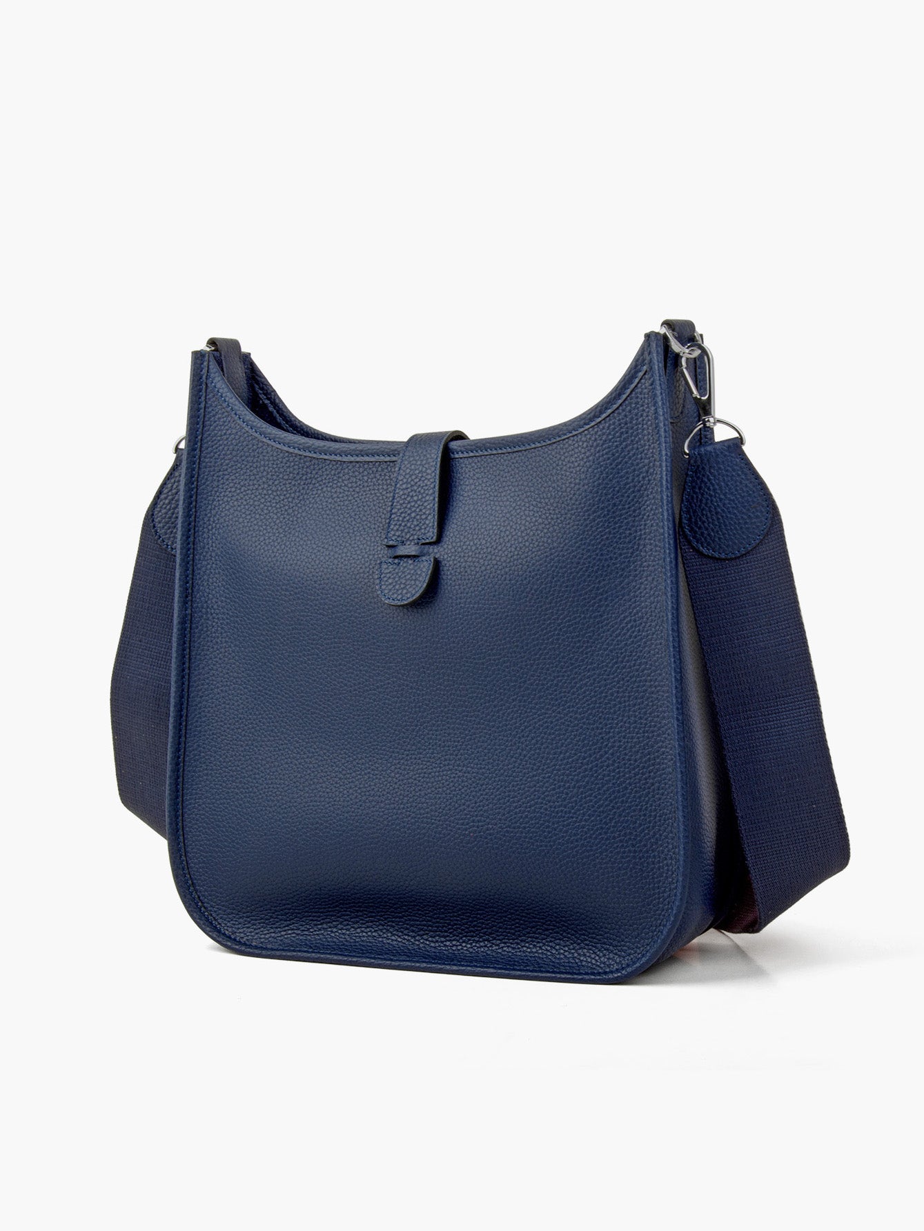 Navy Togo Calfskin Large Size Crossbody Bag