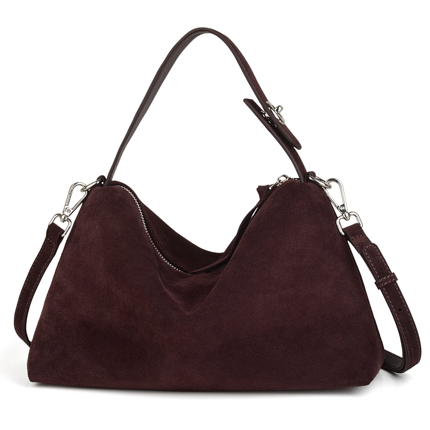 Coffee Suede Tote Handbag
