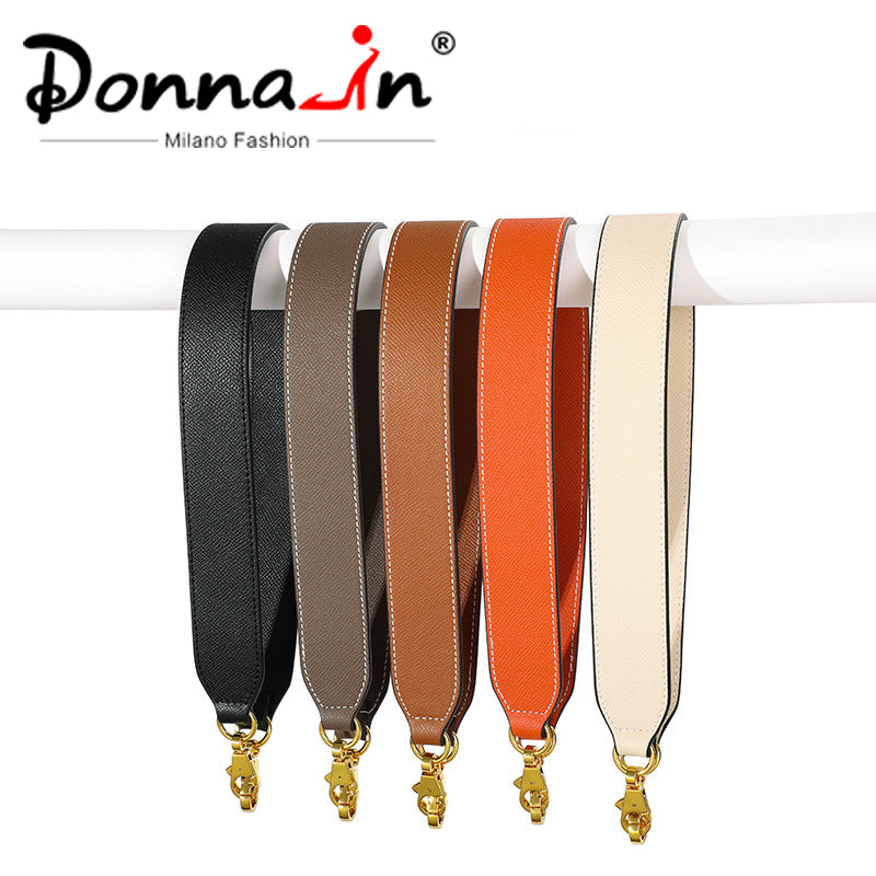 Luxury Genuine Leather Bag Strap Wide Shoulder Strap Handmade