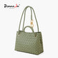 Trendy Weave Leather Tote Handbags