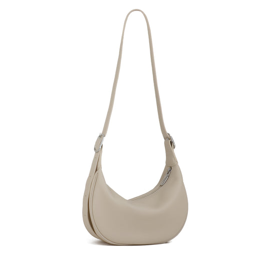Beige Hobo Shoulder Bag