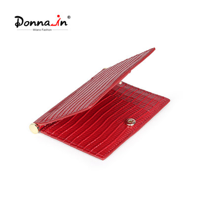 Cowhide Leather Metal Card Protector Purse for Cards
