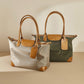 Luxury Leather Waterproof Canvas Tote Bag