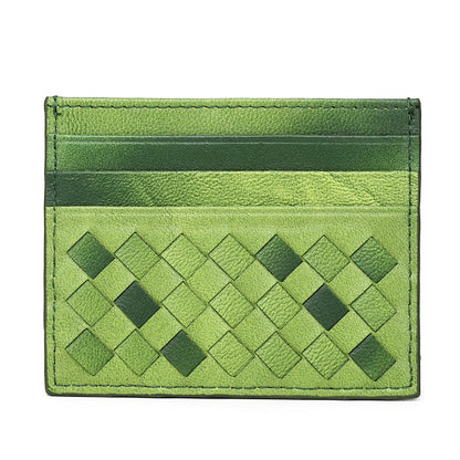 Mixed Colors Woven Sheepskin Card Holder