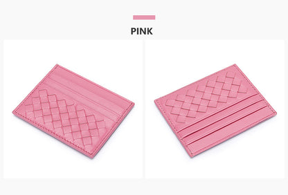 Y2K Colors Woven Sheepskin Card Holder