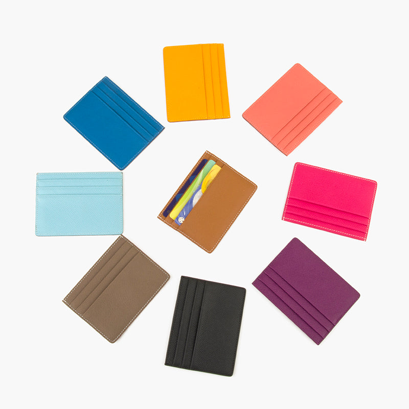 Slim Card Holder Trendy Y2K Color Genuine Leather