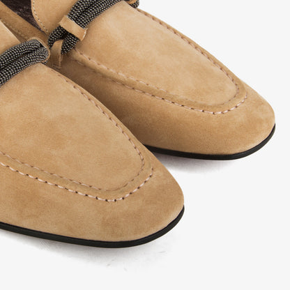 Luxury Suede Leather Flat Loafers For Women