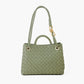 Trendy Weave Leather Tote Handbags