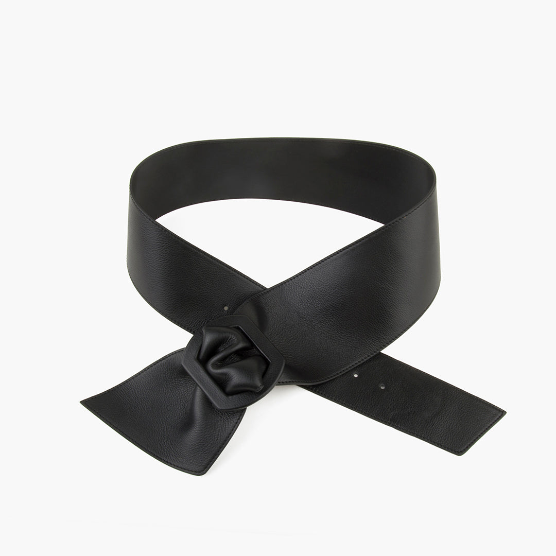 Elegant Soft Real Leather Wide Waist Belt for Dress