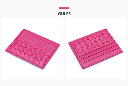 Y2K Colors Woven Sheepskin Card Holder