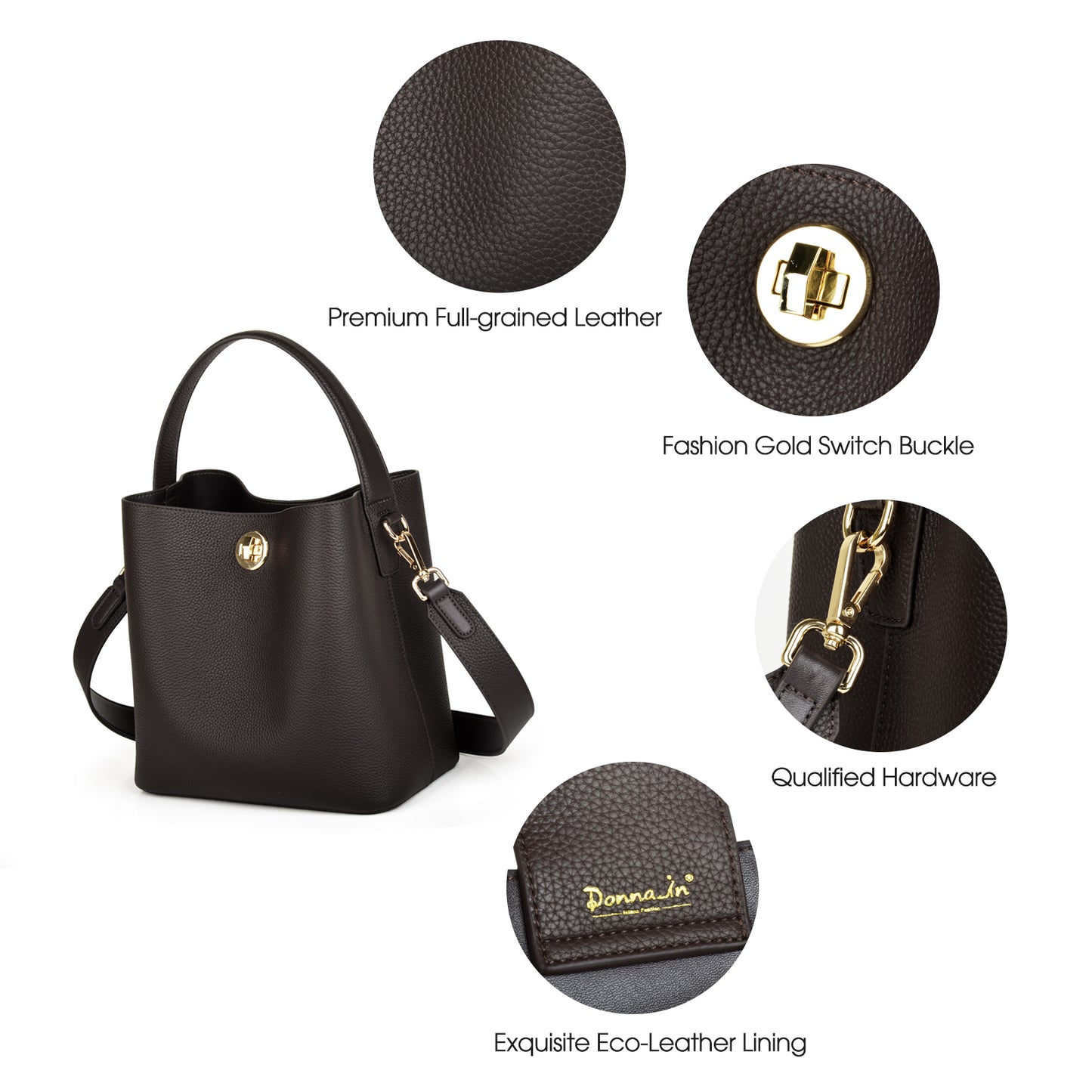 Bucket Bag with Wide Strap