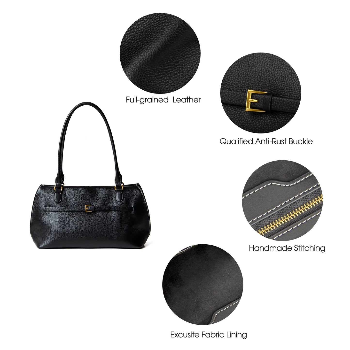 Donnain large full-grain leather cylindrical bag, simple single-shoulder handbag, suitable for commuting (Copy)