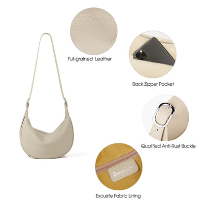 Beige Hobo Shoulder Bag