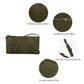 Green suede women's handbag, mini small cylindrical bag, with adjustable shoulder strap