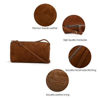 Donnain Suede Mini Handbag Fashionable Women's Crossbody Bag