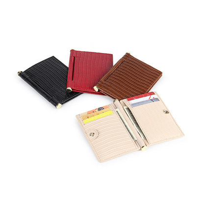 Cowhide Leather Metal Card Protector Purse for Cards