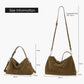 Simple suede tote and crossbody bag, large capacity suitable for commuting to work