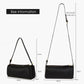 High-quality leather women's crossbody bag, simple cylindrical underarm shoulder bag