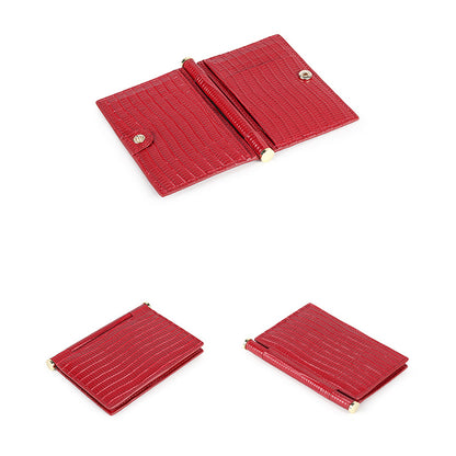 Cowhide Leather Metal Card Protector Purse for Cards