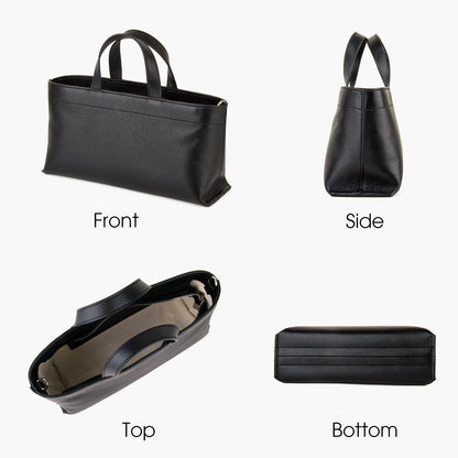 Premium Full Grained Leather Simple Tote Handbag for Women