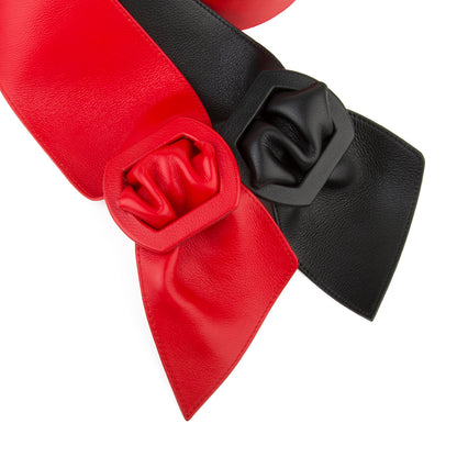 Elegant Soft Real Leather Wide Waist Belt for Dress