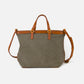 NEW COLLECTION Vegetable Leather and Canvas Tote Bag