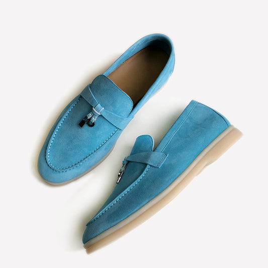 Luxury Suede Leather Minimalist Loafers Summer Walking