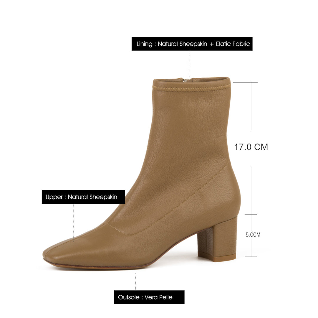Soft Sheepskin Leather Ankle Boots