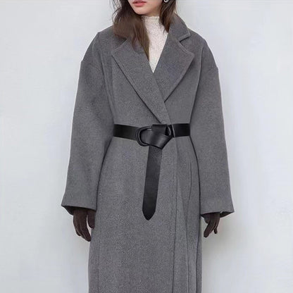 Natural Sheepskin Waist Belt Women Coat Waistband