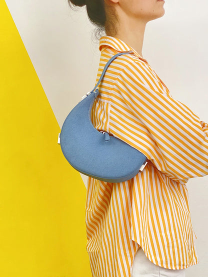 Denim Crescent Handbags