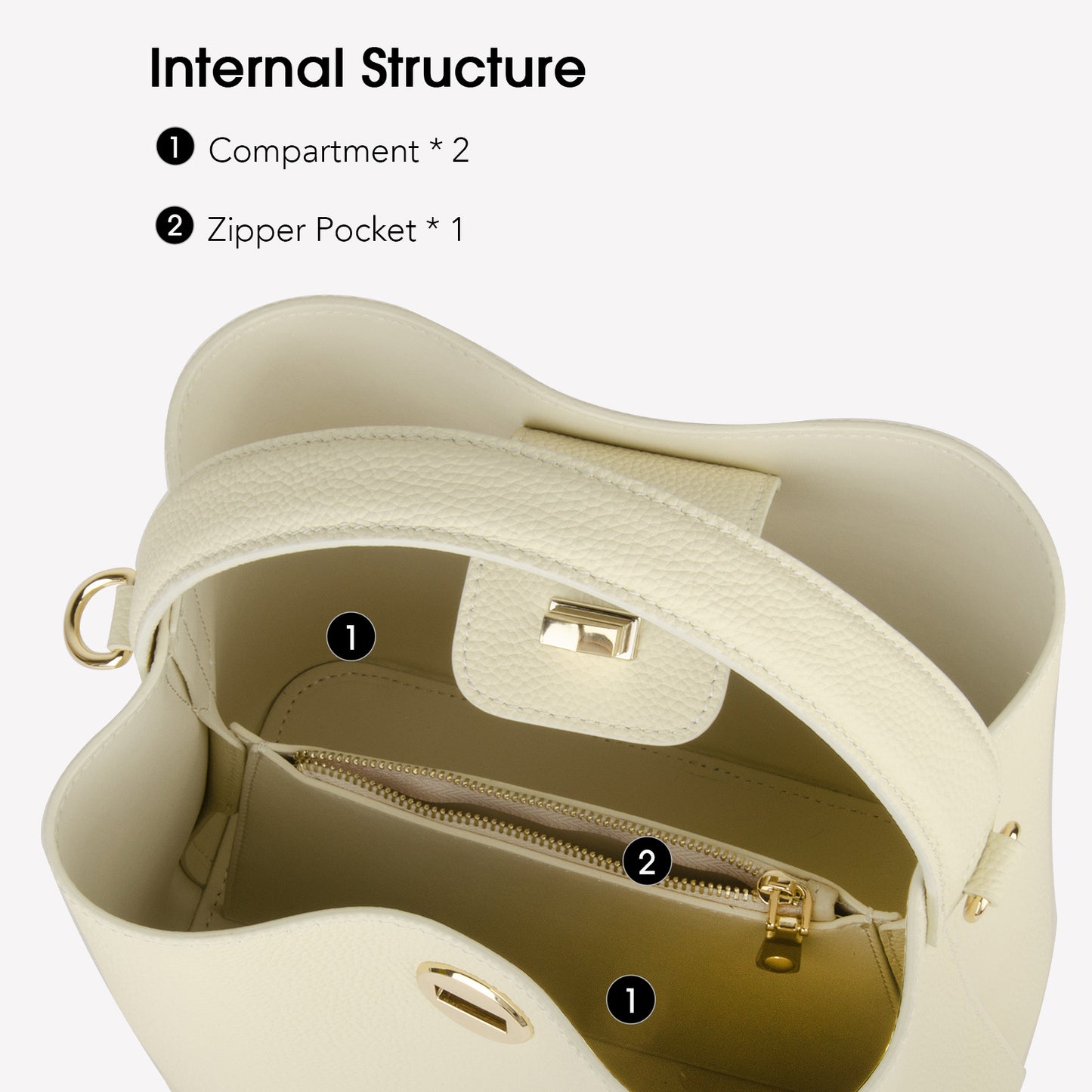 Beige Bucket Bag