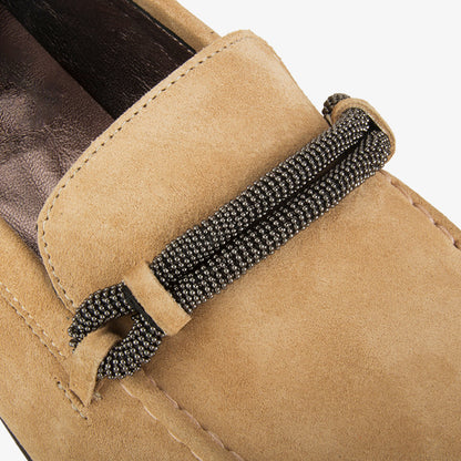 Luxury Suede Leather Flat Loafers For Women