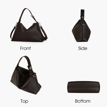 Grain Leather Tote Handbag