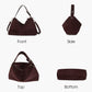 High-quality suede large-capacity women's handbag, premium practical shoulder and crossbody bag
