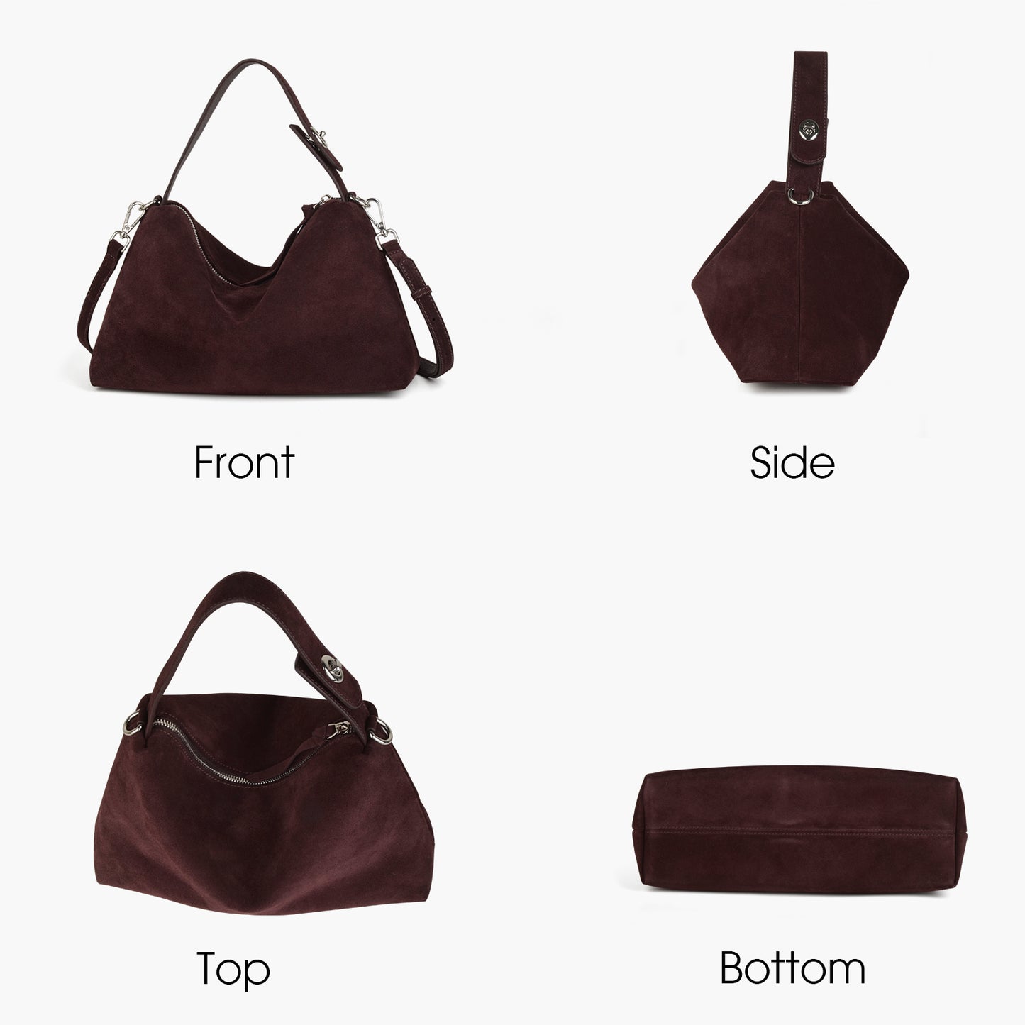 High-quality suede large-capacity women's handbag, premium practical shoulder and crossbody bag