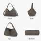 New suede simple handbag, women's large-capacity crossbody bag