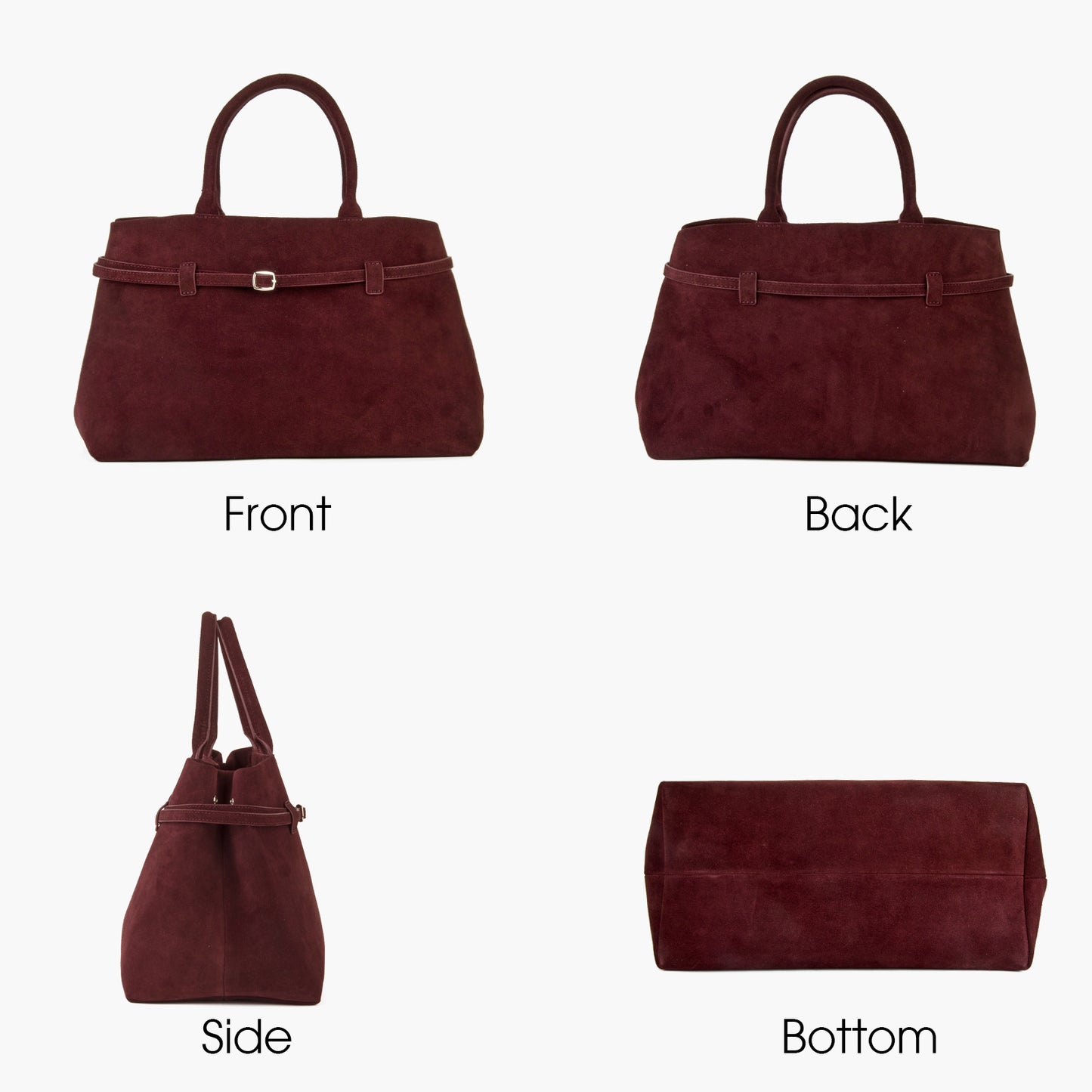 Suede Tote Handbag