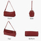 High-end full-grain leather women's crossbody bag, long bucket bag, simple handbag with adjustable shoulder strap