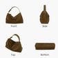 Simple suede tote and crossbody bag, large capacity suitable for commuting to work