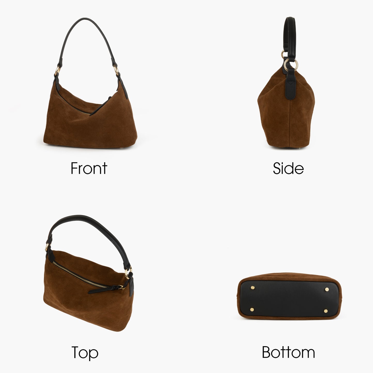 New crescent-shaped women's handbag, high-quality cowhide minimalist crossbody bag