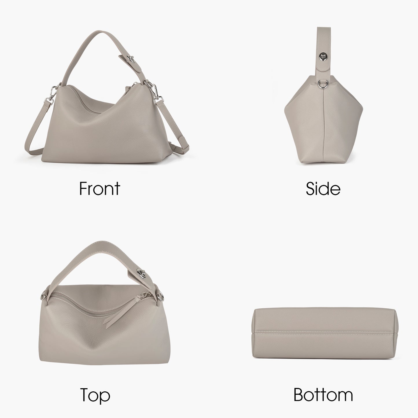 High-end leather women's handbag and crossbody bag, simple and sophisticated, suitable for work and commuting