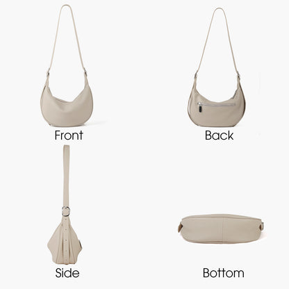 Beige Hobo Shoulder Bag
